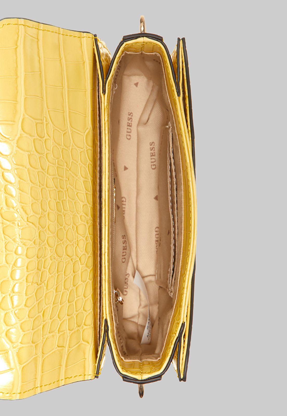 Mini Cartera Guess Retour Mini Top Handle Flap Yel Amarillo-3