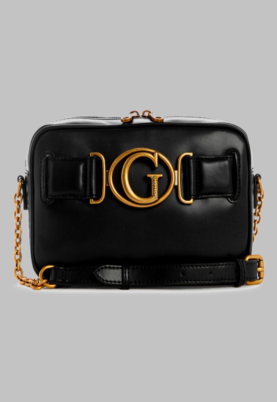 Cartera Guess Aviana Camera Bag Bla Negro-0