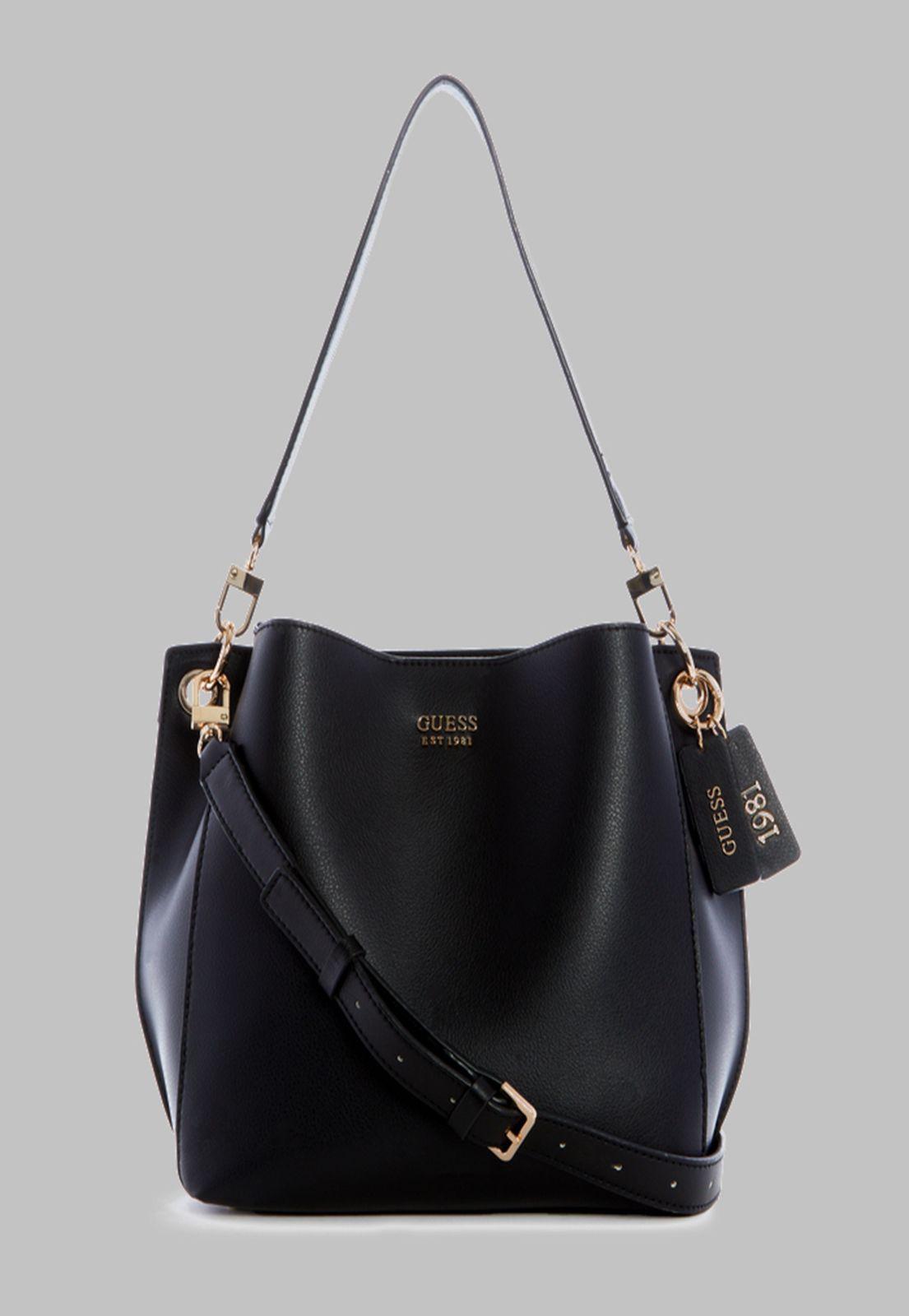 Cartera Guess Eco Mia Society Bucket Bla Negro-0