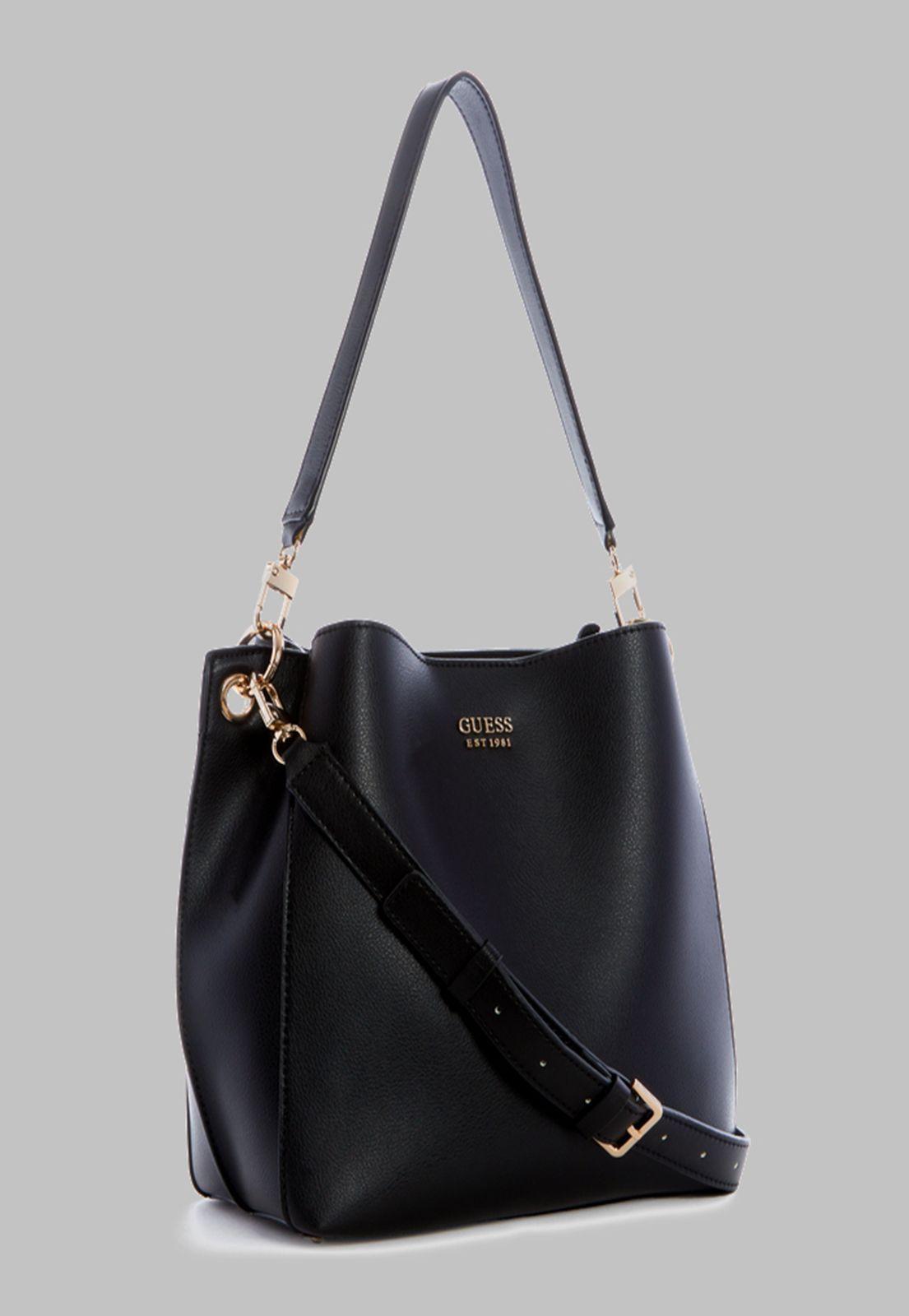 Cartera Guess Eco Mia Society Bucket Bla Negro-1