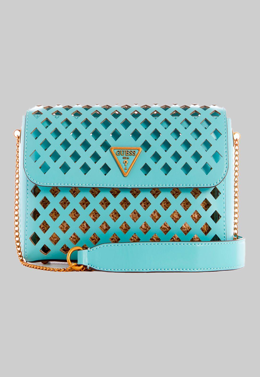 Cartera Aqua Crossbody Flap Trq Celeste Guess-0