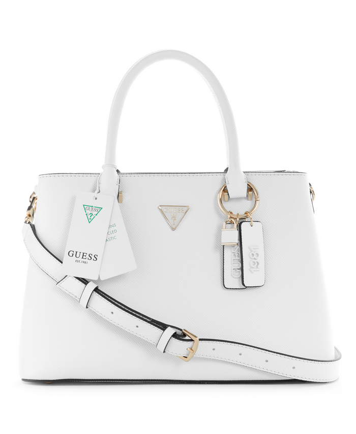 Cartera Guess Eco Ivy Luxury Satchel Whi Blanco-0