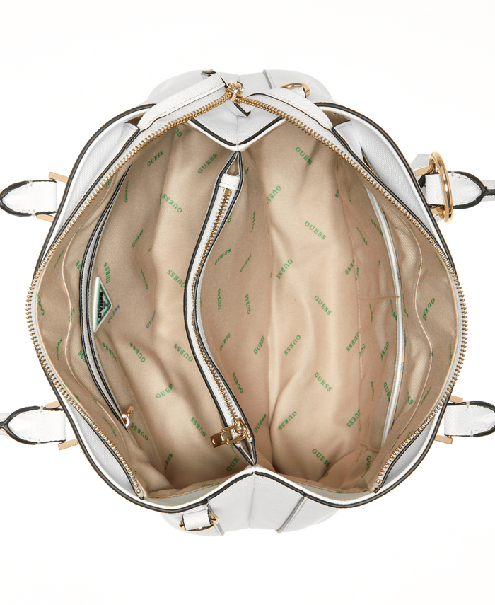 Cartera Guess Eco Ivy Luxury Satchel Whi Blanco-3