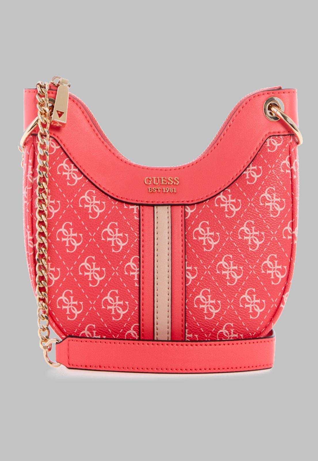 Mini Cartera Guess Kasinta Mini Hobo Cai Rosado-0