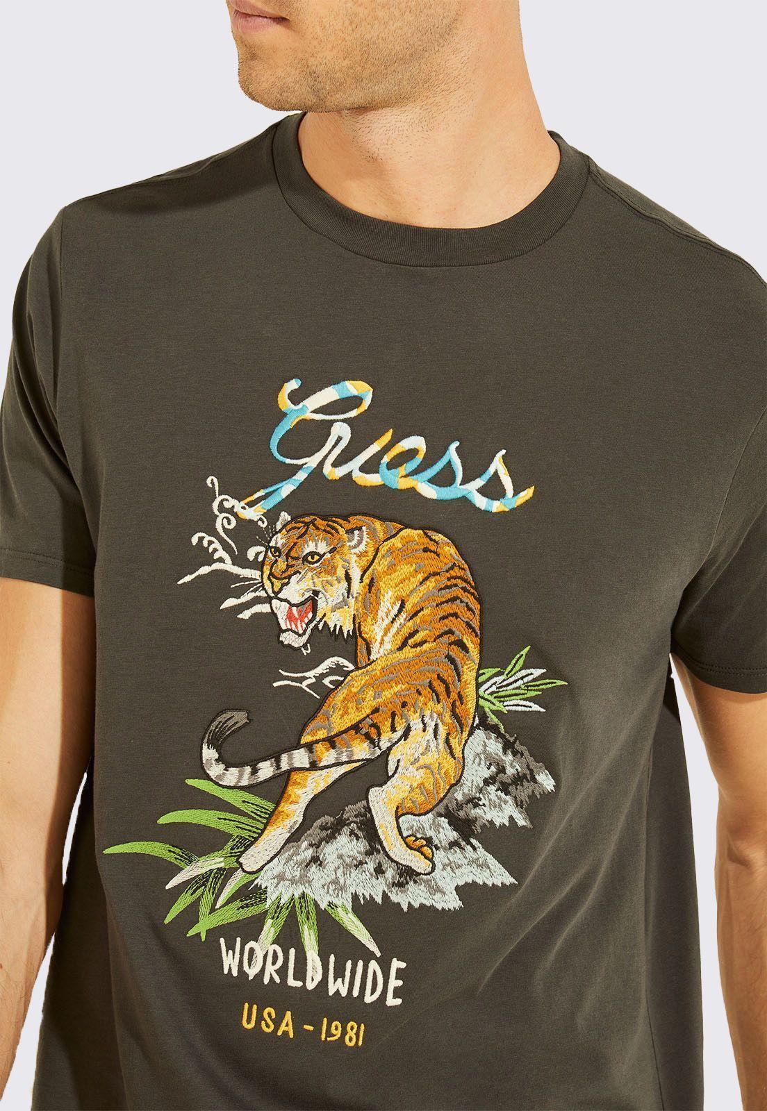 Polera Guess Ss Tiger Embroidery Tee-2