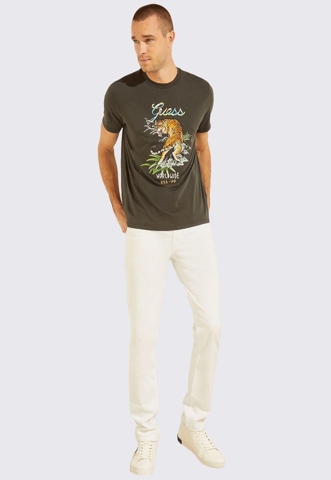 Polera Guess Ss Tiger Embroidery Tee-1