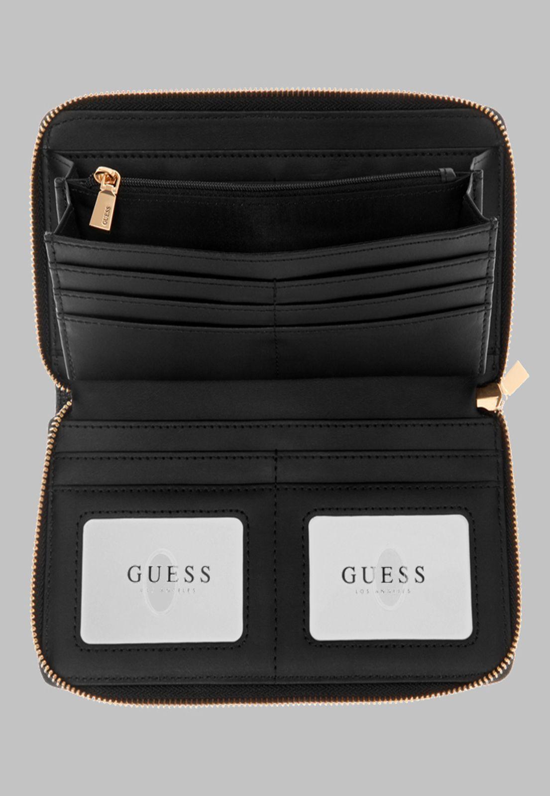 Billetera Guess Laurel  Cheque Organizer Bla Negro-2