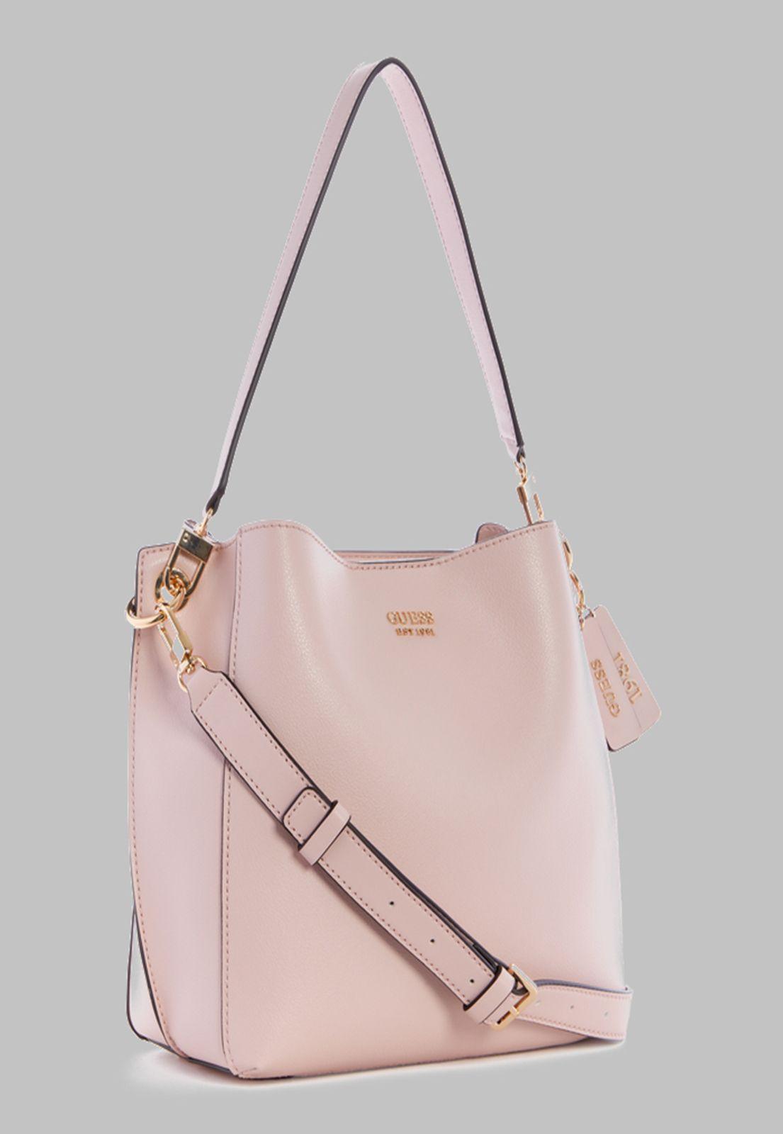 Cartera Guess Eco Mia Society Bucket Ltr Rosado-1