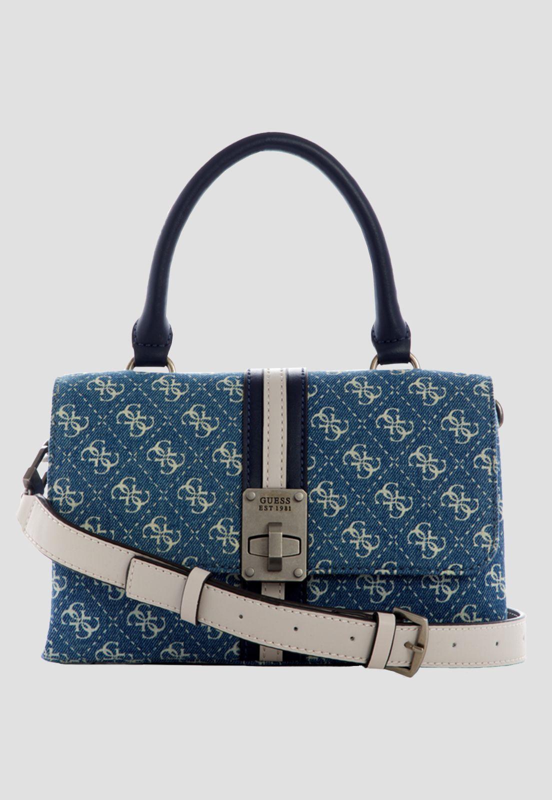 Cartera Kasinta Top Handle Flap Dmu Denim Guess-0