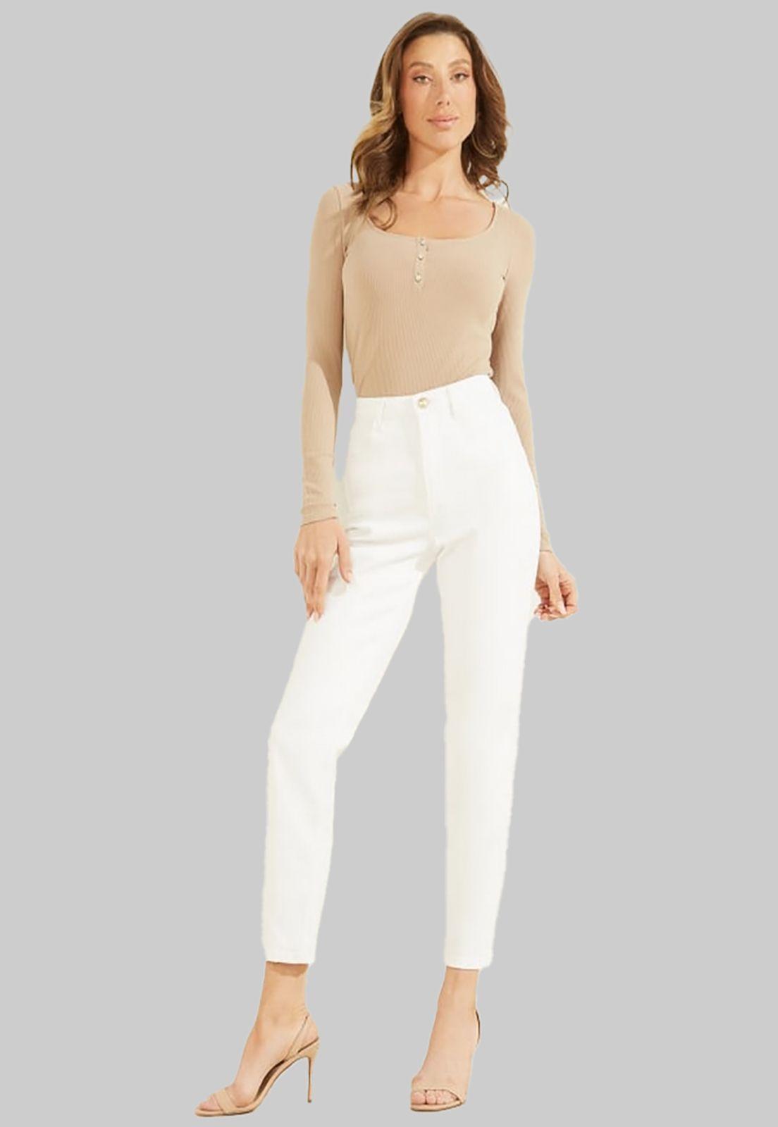 Polera Guess Ls Karlee Jewel Btn Henley G1DA BEIGE-1