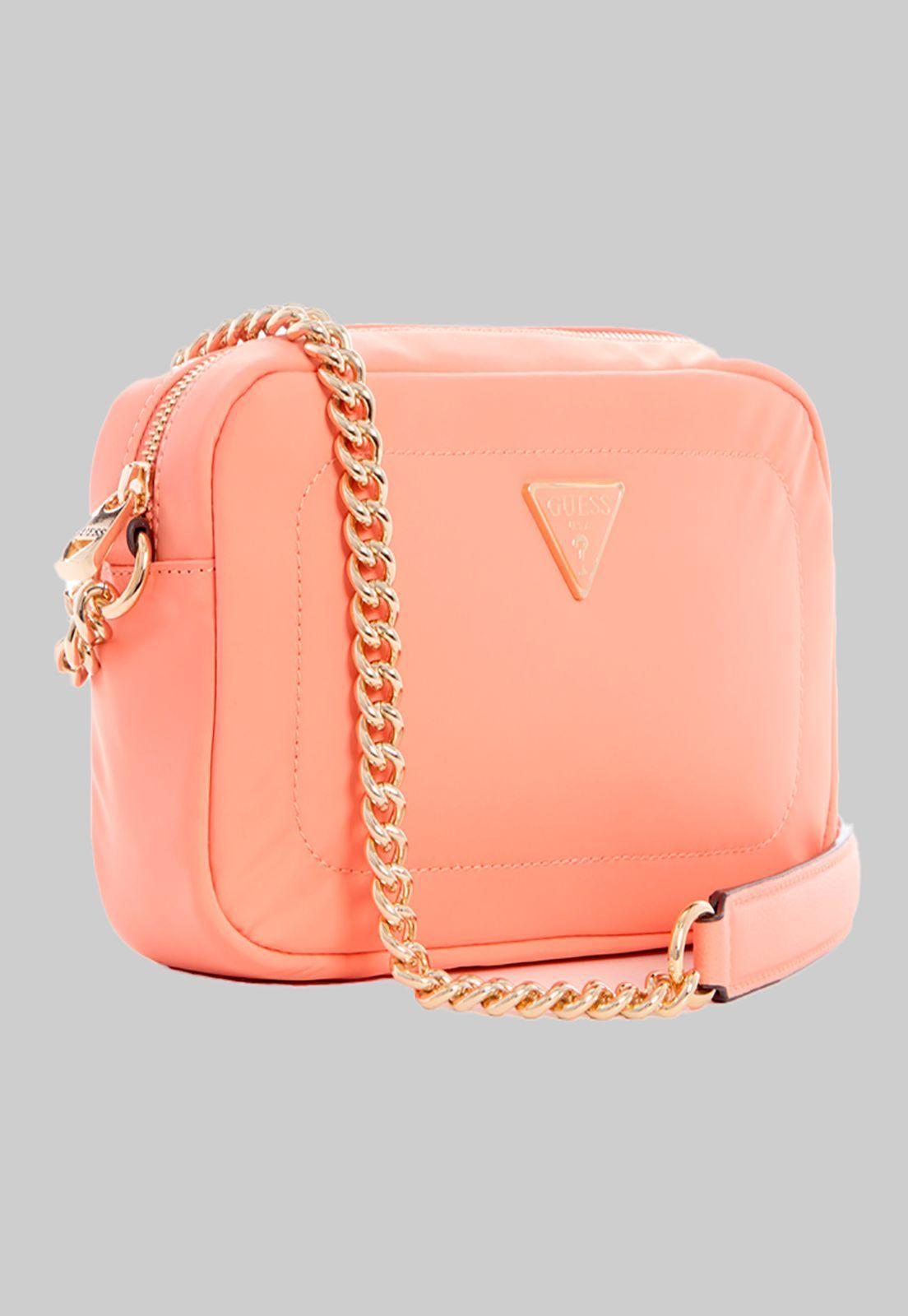 Cartera Eco Gemma Camera Bag Cor Coral Guess-1