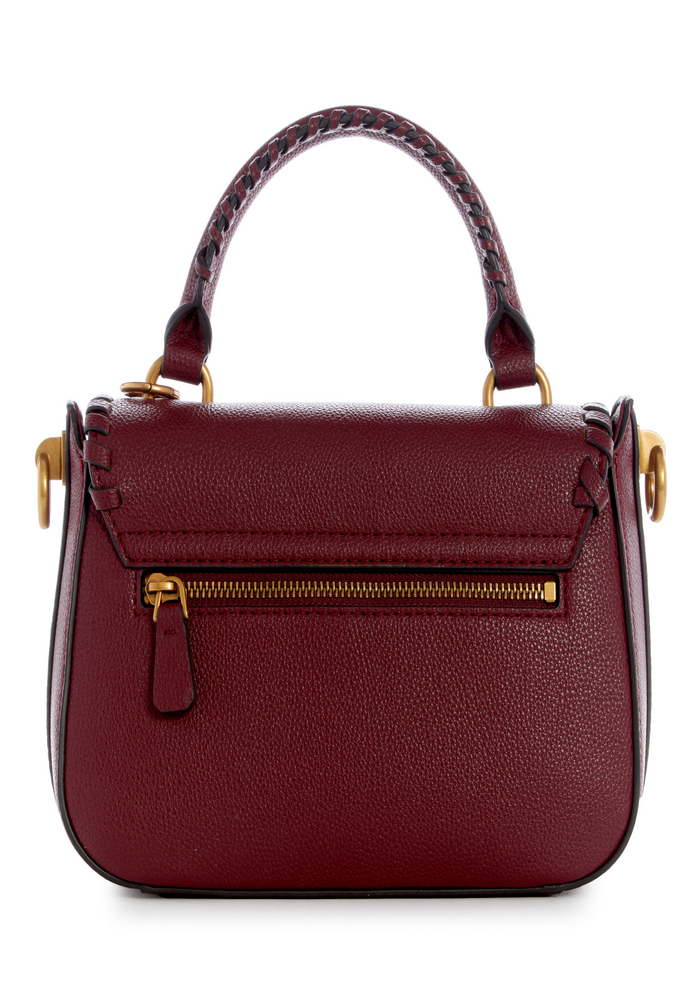 Cartera Kaoma Top Handle Flap Mer Burdeo Guess-1
