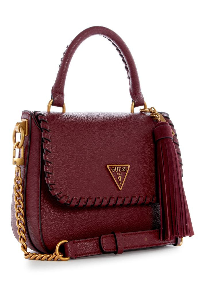Cartera Kaoma Top Handle Flap Mer Burdeo Guess-2