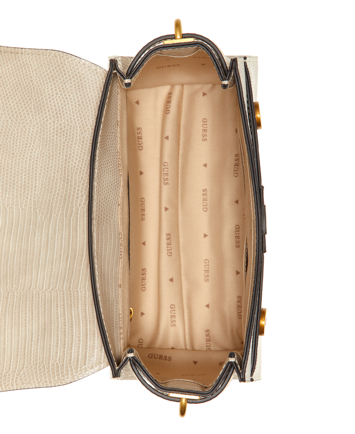 Cartera Guess Ginevra Top Handle Flap Tau Blanco-3