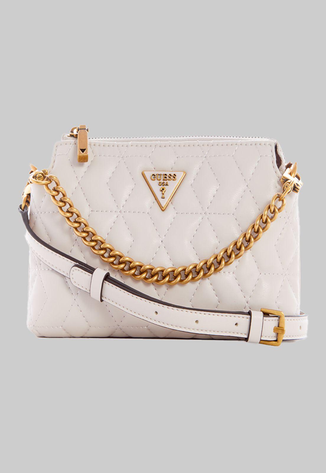 Mini Cartera Guess Elenia Mini Crossbody Top Zip Sto Blanco-0