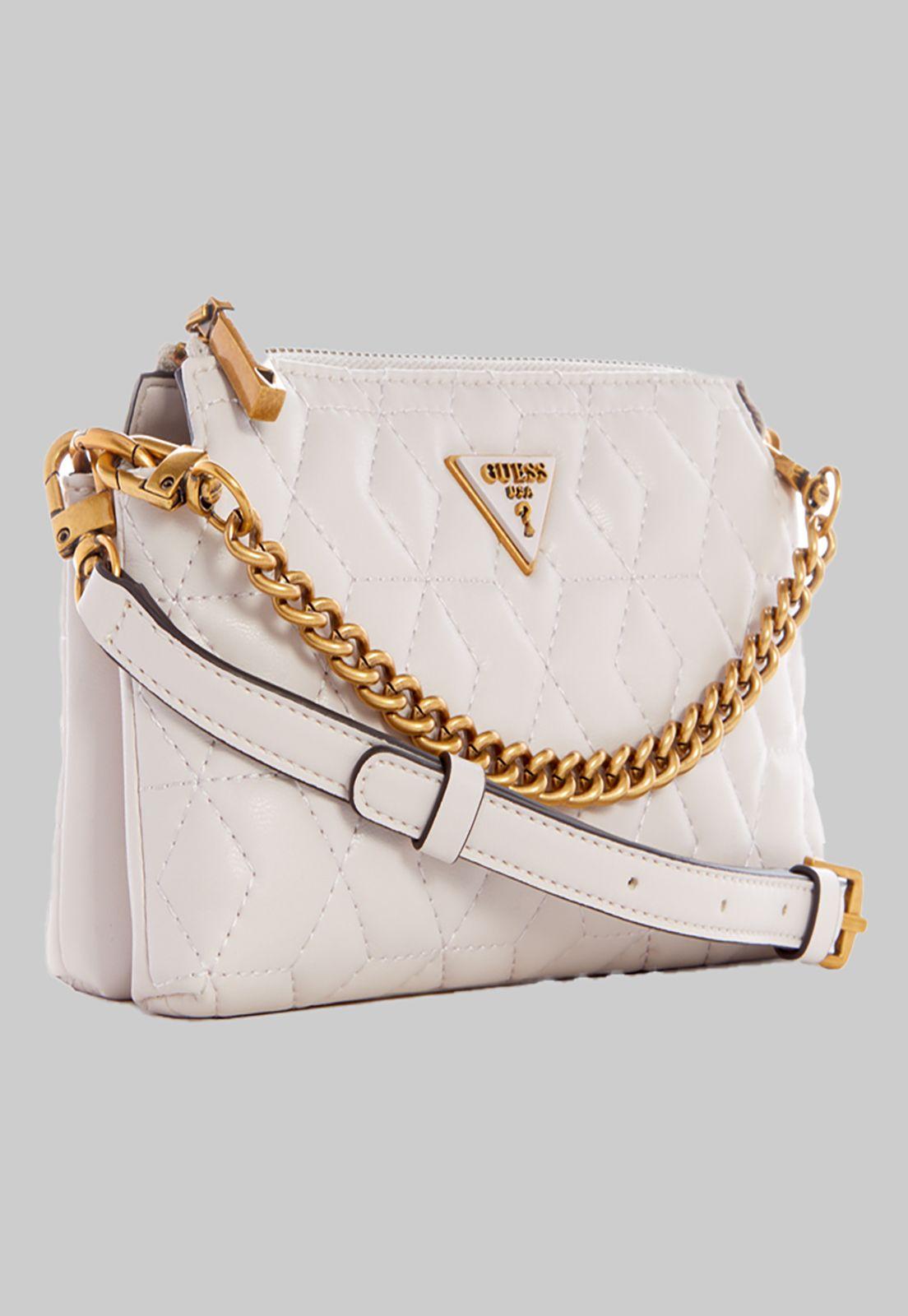 Mini Cartera Guess Elenia Mini Crossbody Top Zip Sto Blanco-1