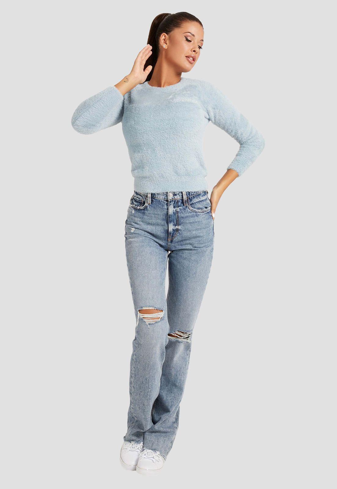 Tejido Candace Rn Ls Swtr G7Gg Azul Guess-1