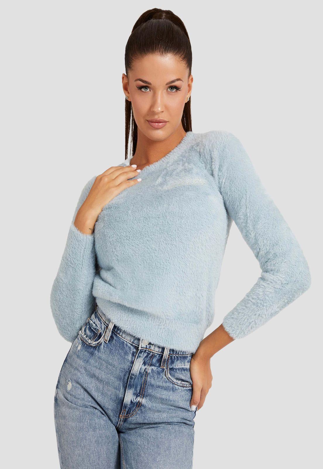 Tejido Candace Rn Ls Swtr G7Gg Azul Guess-0