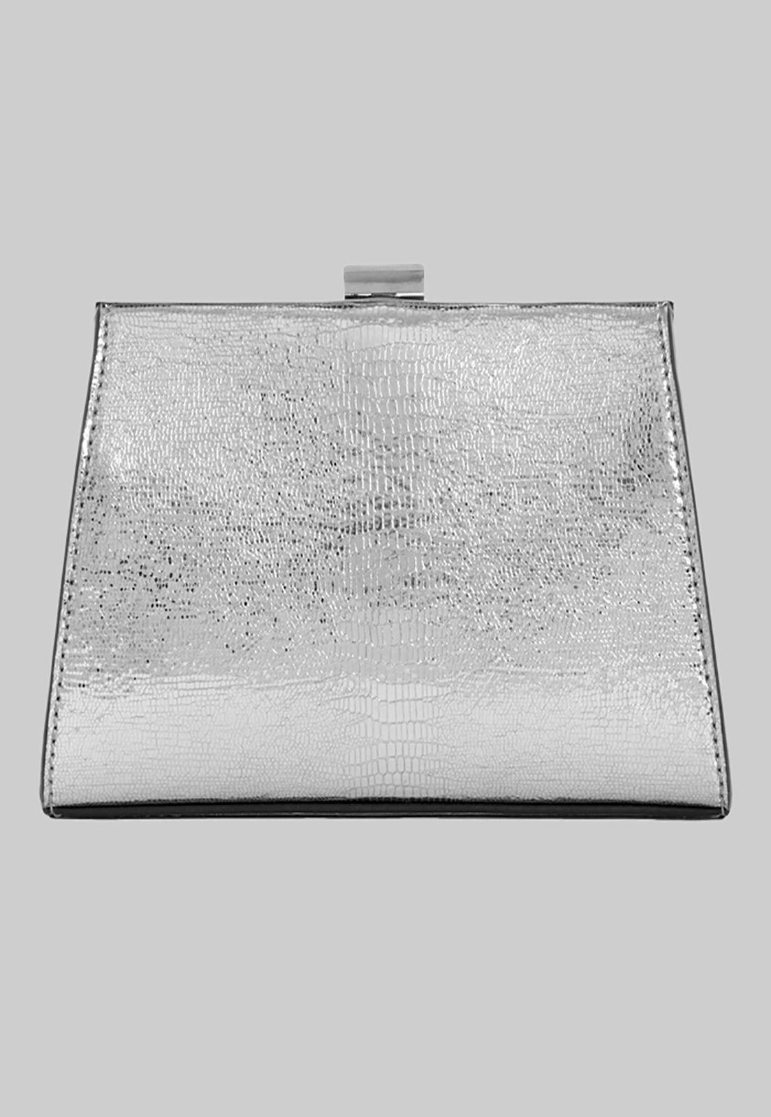 Cartera Night Fall Crossbody Clutch Plateado Guess-2