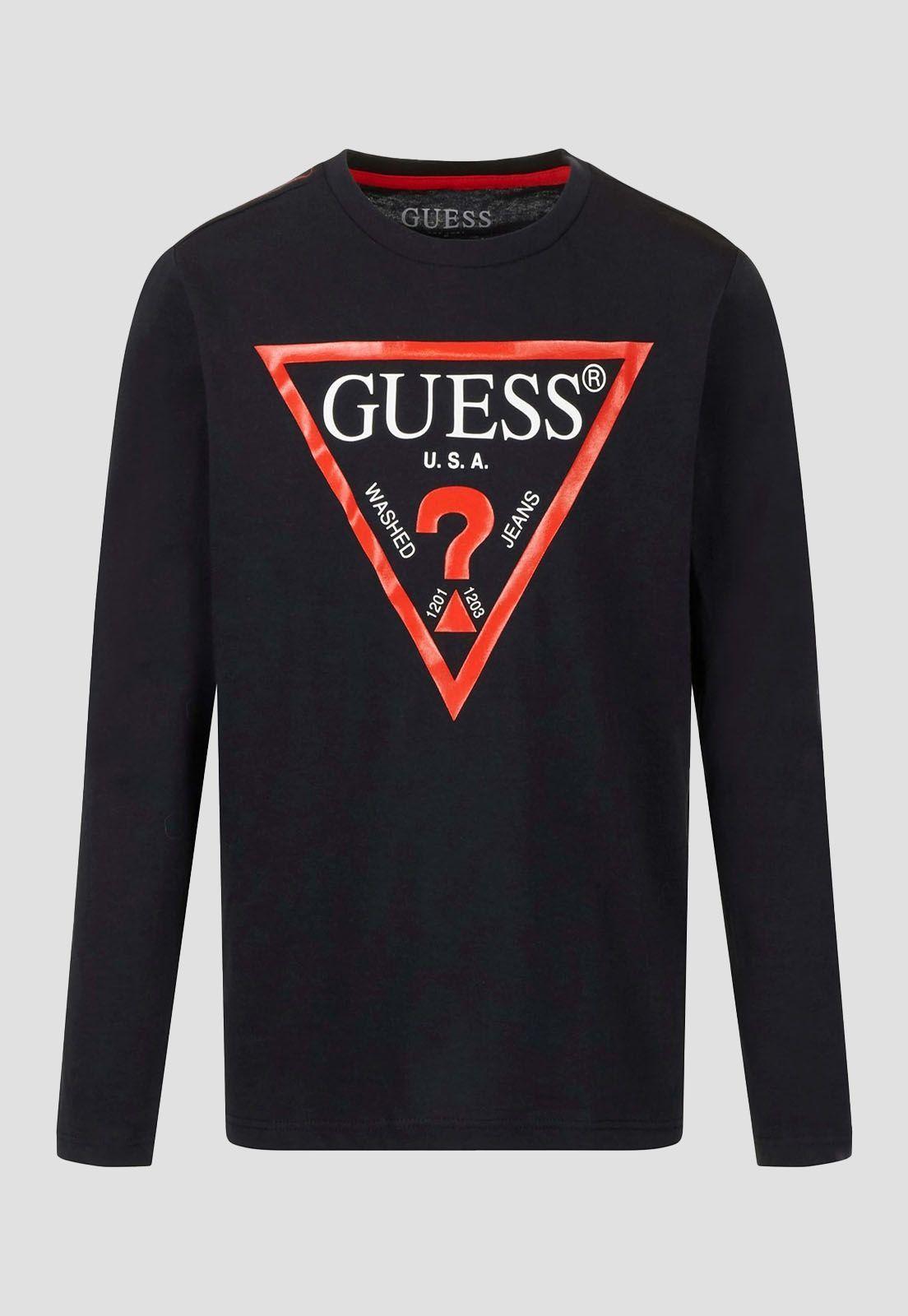 Polera G Kids Ls T-Shirt Core Logo Tri Jblk-0