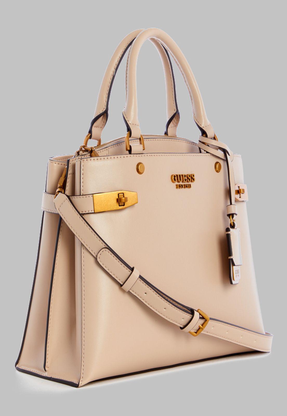 Cartera Guess Zadie Girlfriend Satchel Lgr Crema-1