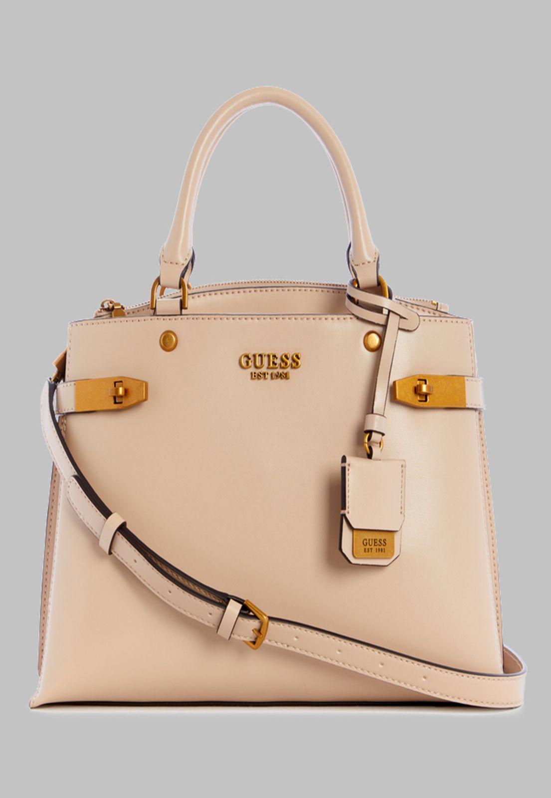 Cartera Guess Zadie Girlfriend Satchel Lgr Crema-0