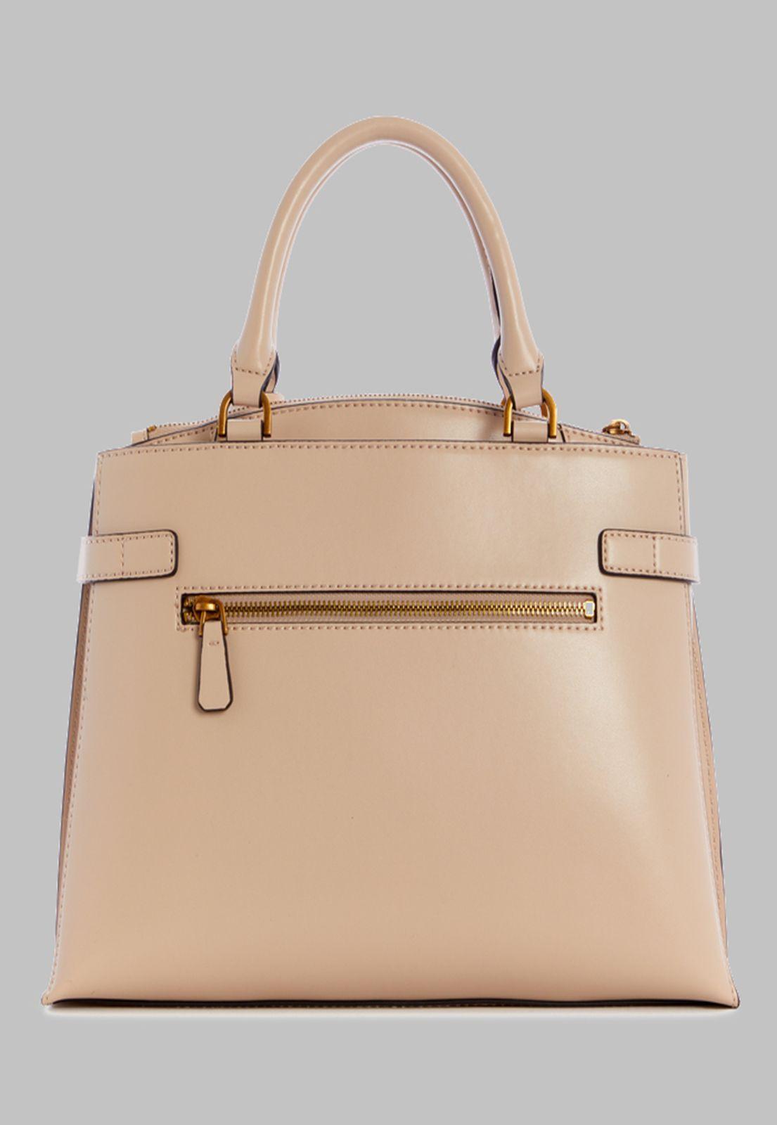 Cartera Guess Zadie Girlfriend Satchel Lgr Crema-2