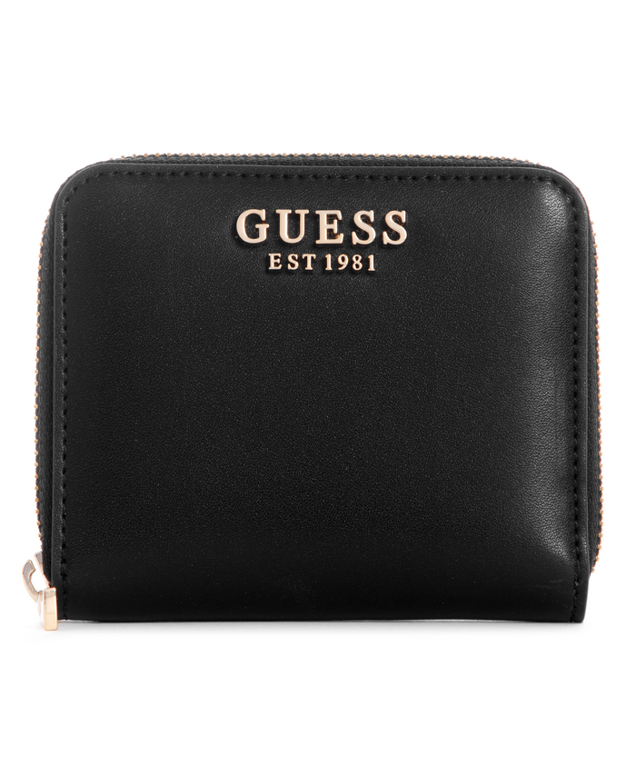 Billetera Guess Laurel Slg Small Zip Around Bla Negro-0