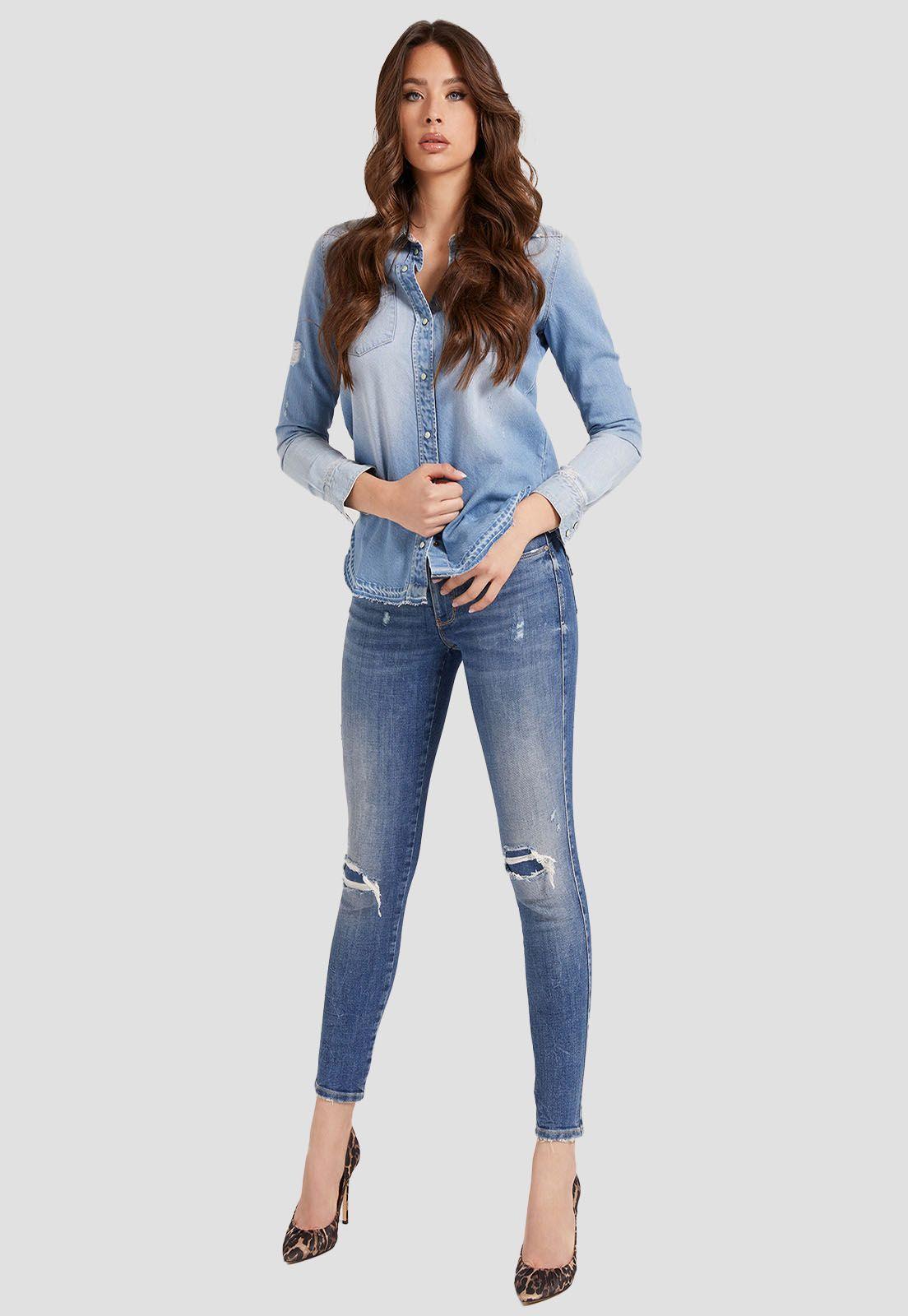 Camisa Western Ls Shirt Gcan Denim Guess-1