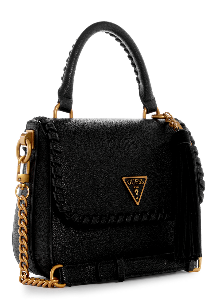 Cartera Kaoma Top Handle Flap Bla Negro Guess-2