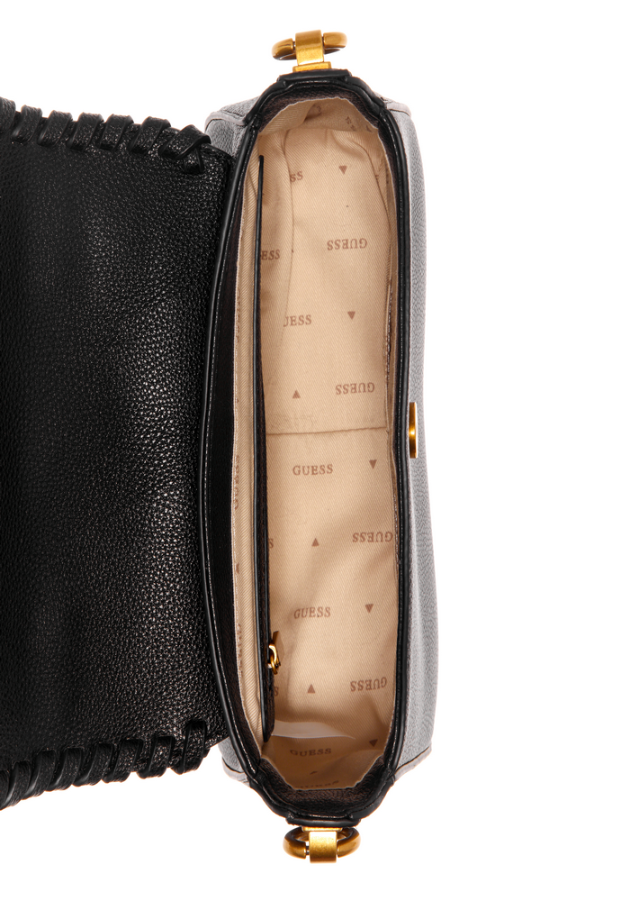 Cartera Kaoma Top Handle Flap Bla Negro Guess-3