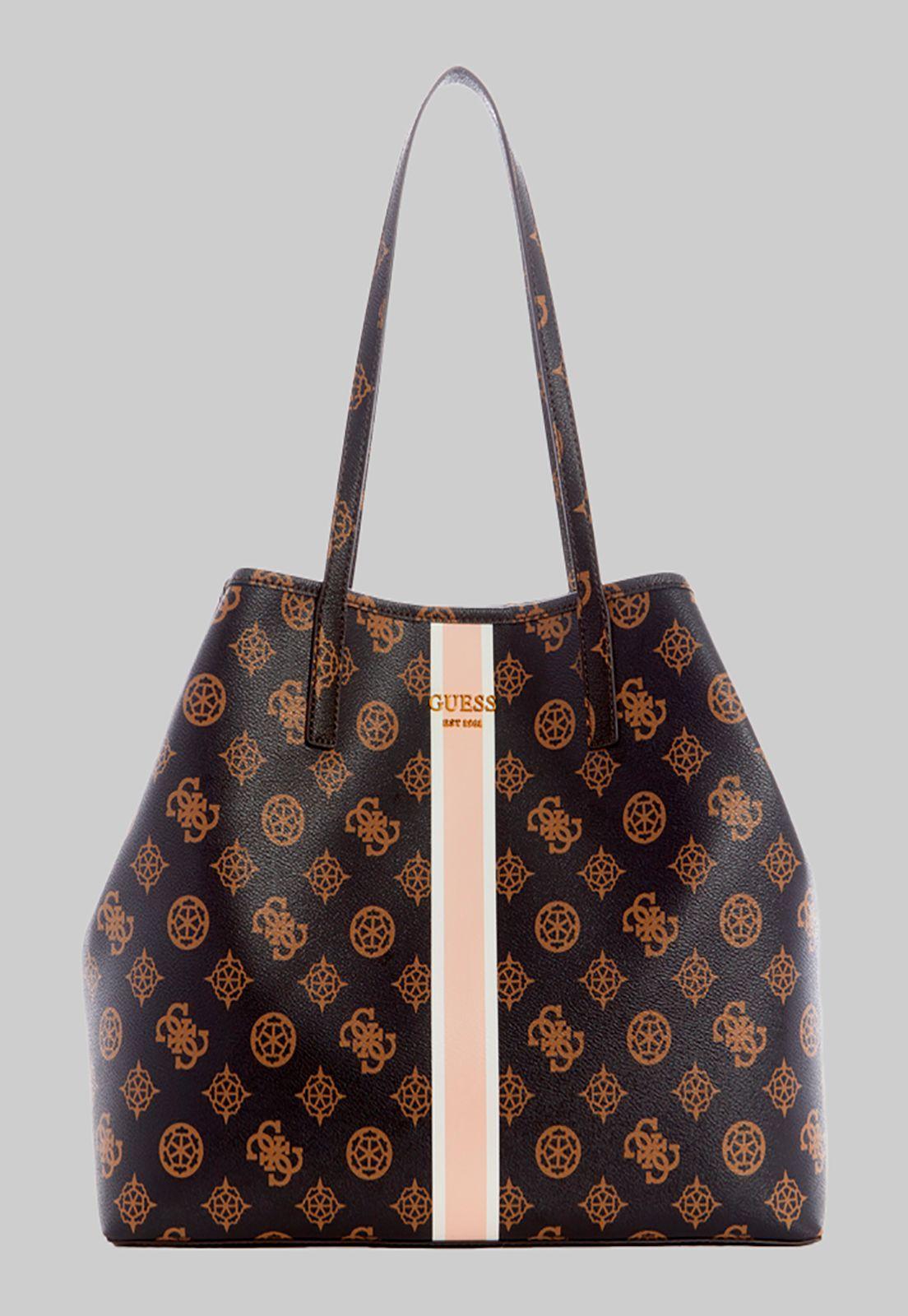 Cartera Vikky Large Tote Mlo Café Guess-0