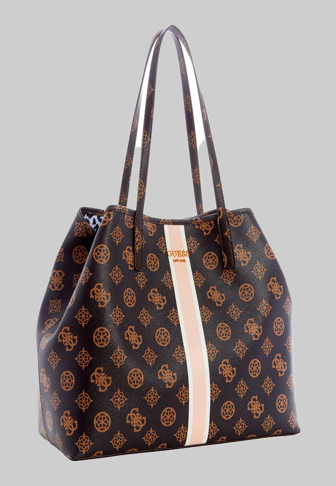 Cartera Vikky Large Tote Mlo Café Guess-2