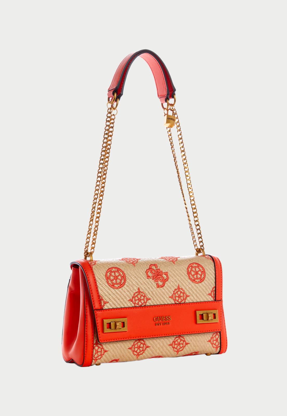 Cartera Katey Flap Shoulder Bag Nrf Naranjo Guess-1