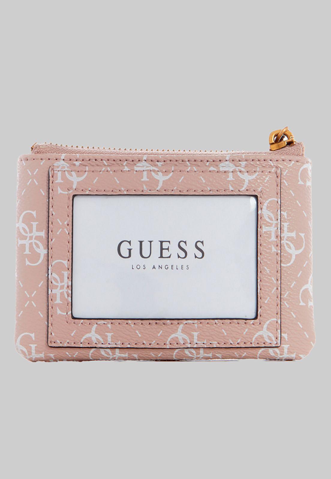Billetera Laurel Slg Zip Pouch Reg Rosado Guess-1