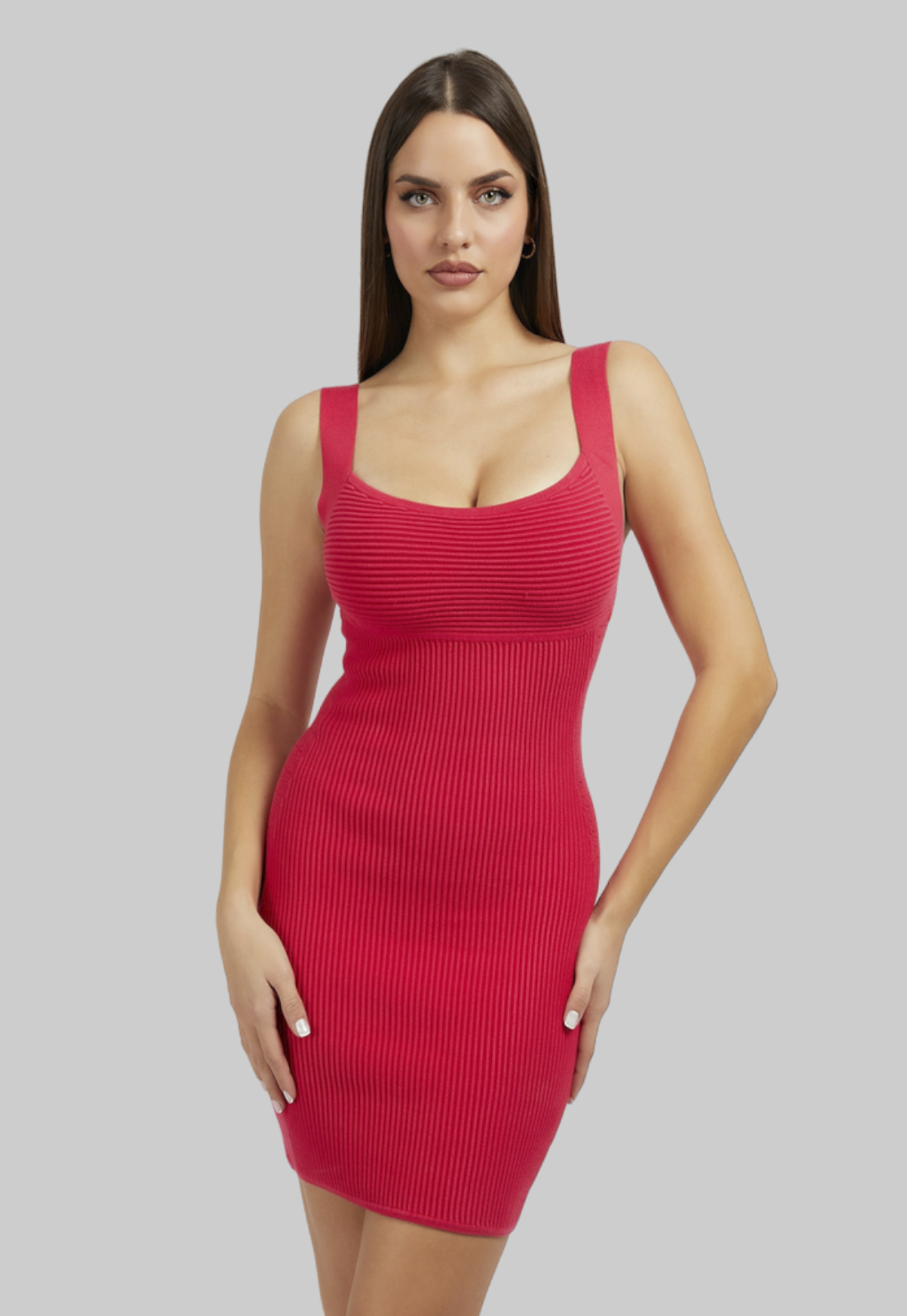 Vestido Guess Sl Ashti Ottoman Dress G62H Rojo-0