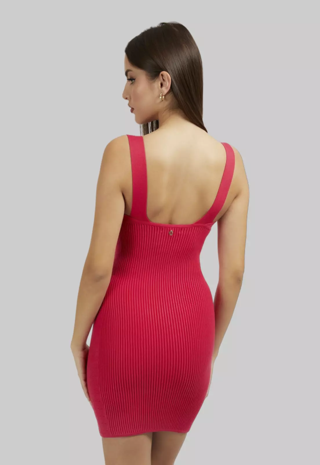 Vestido Guess Sl Ashti Ottoman Dress G62H Rojo-2