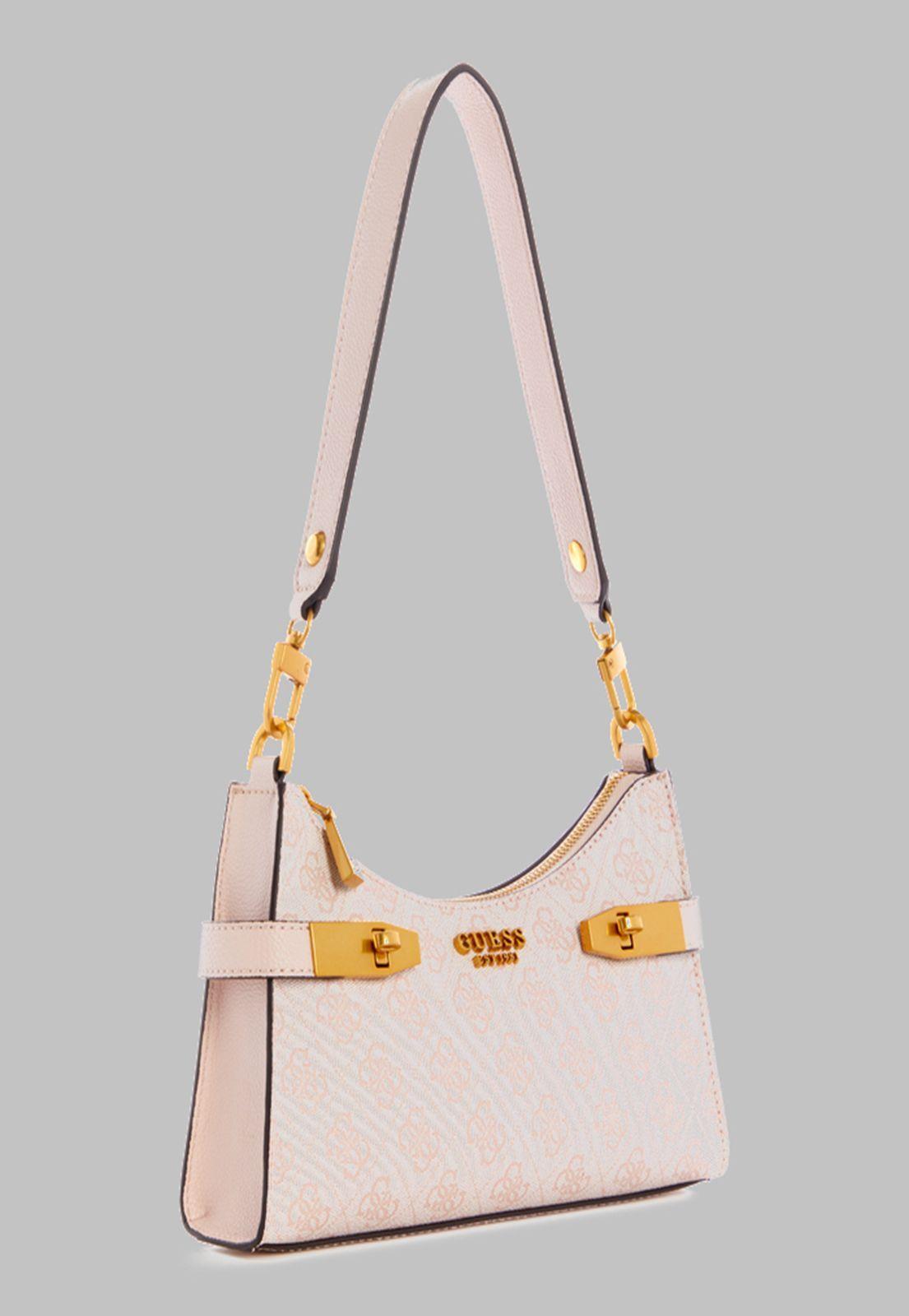 Cartera Guess Zadie Logo Top Zip Shldr Bag Lrl Rosado-1