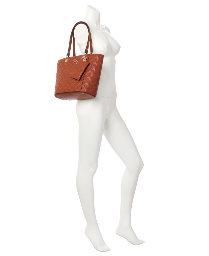 Cartera Guess Noelle Small Elite Tote Cog Café-4