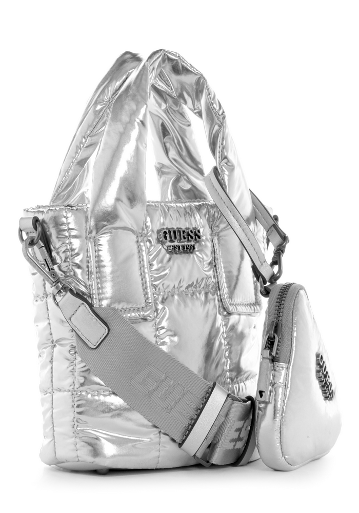 Mini Cartera Active Aspen Mini Tote Plateado Guess-1
