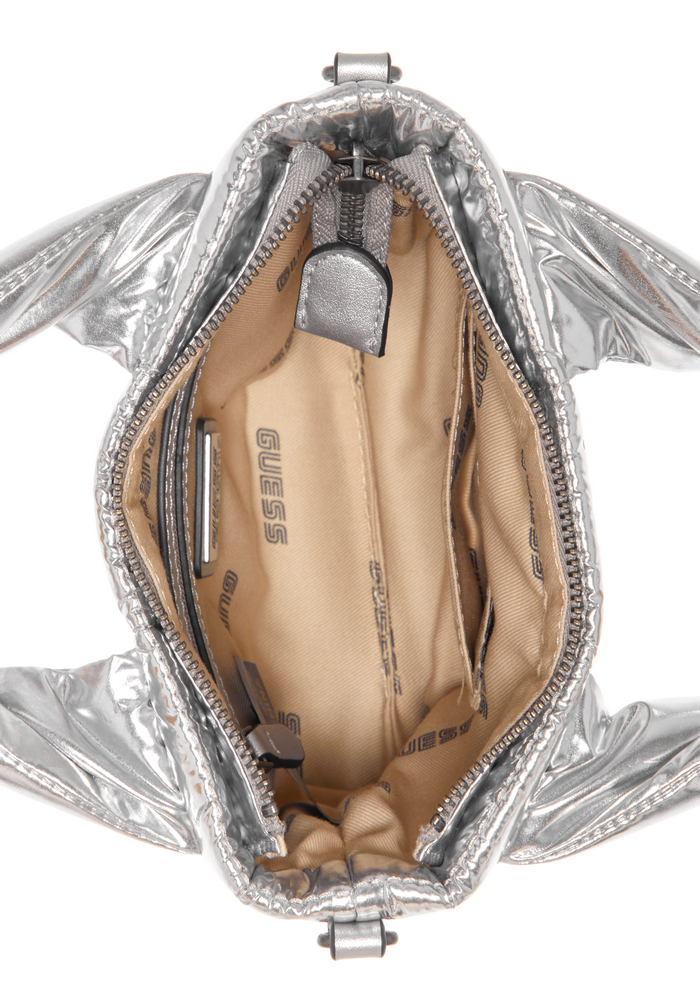 Mini Cartera Active Aspen Mini Tote Plateado Guess-3