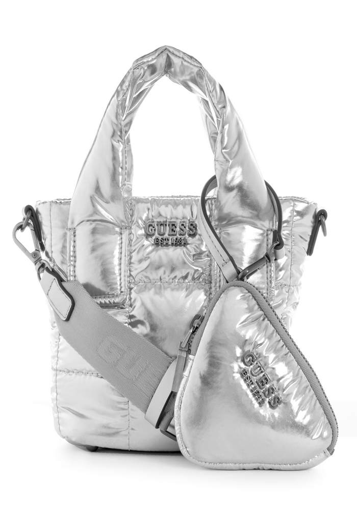 Mini Cartera Active Aspen Mini Tote Plateado Guess-0