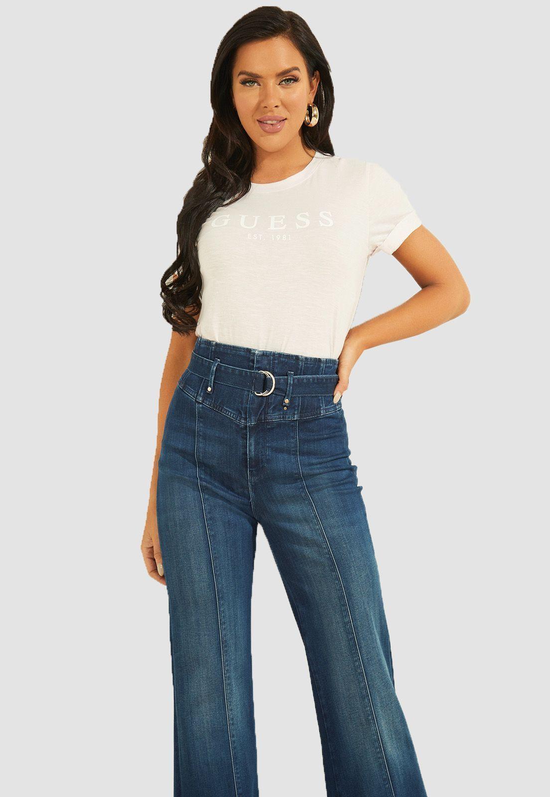 Polera Guess Es Ss Guess 1981 Roll Cuff Tee-0