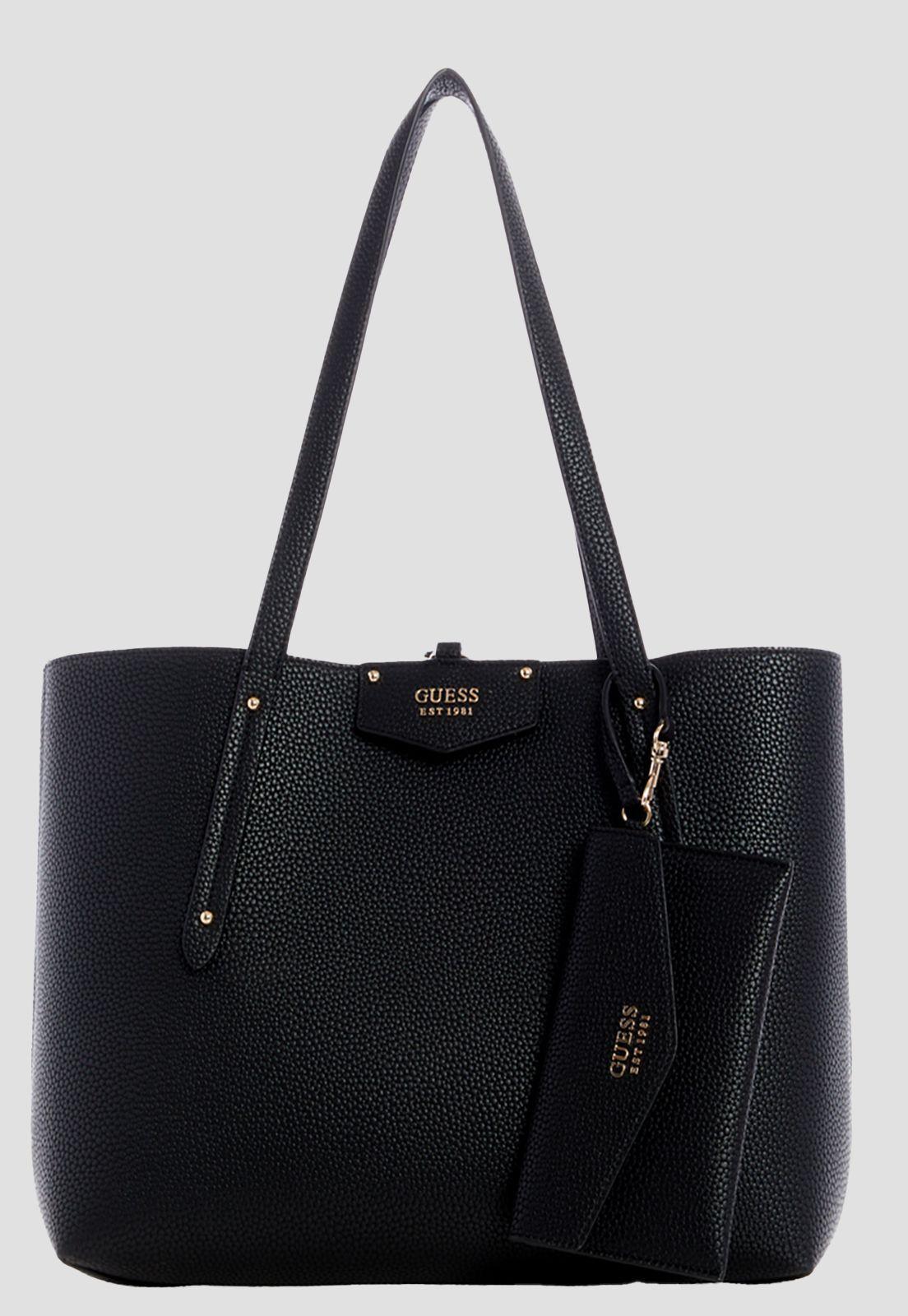Cartera Eco Brenton Tote Bla Negro Guess-0