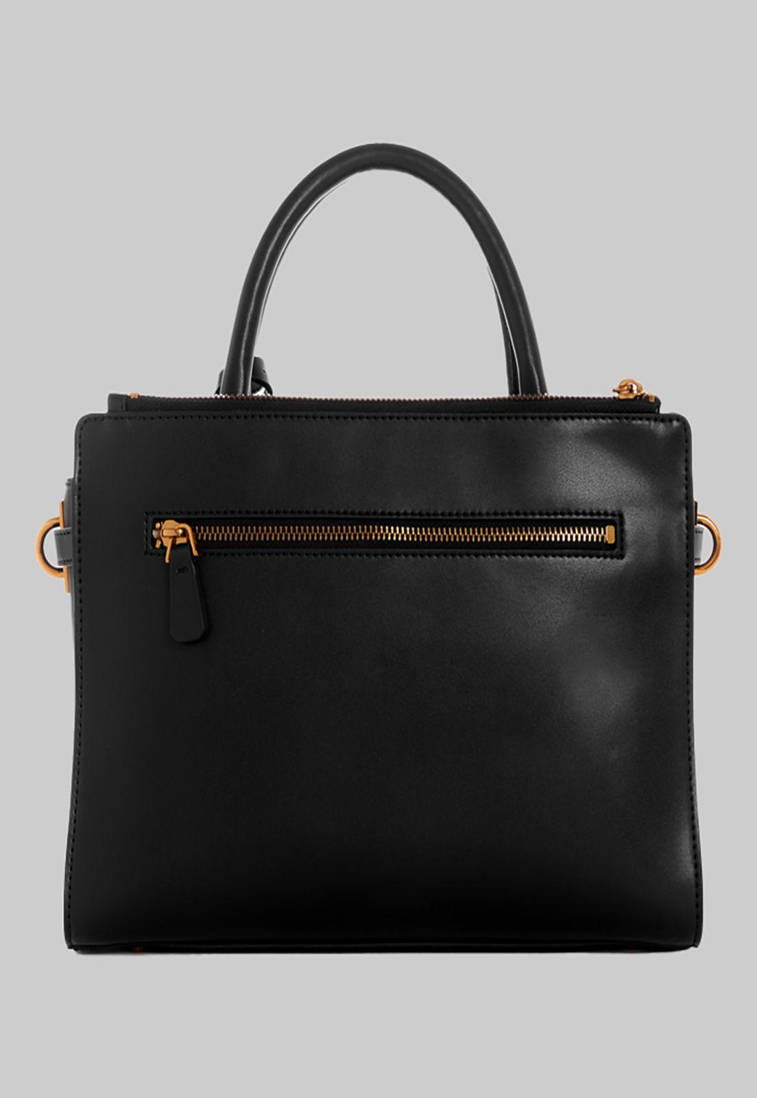 Cartera Guess Ginevra Elite Society Satchel Bla Negro-2