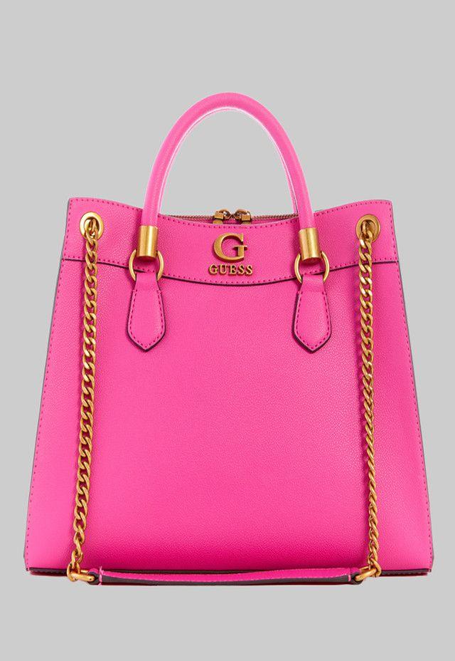Cartera Guess Nell Girlfriend Satchel Fuc Rosado-0