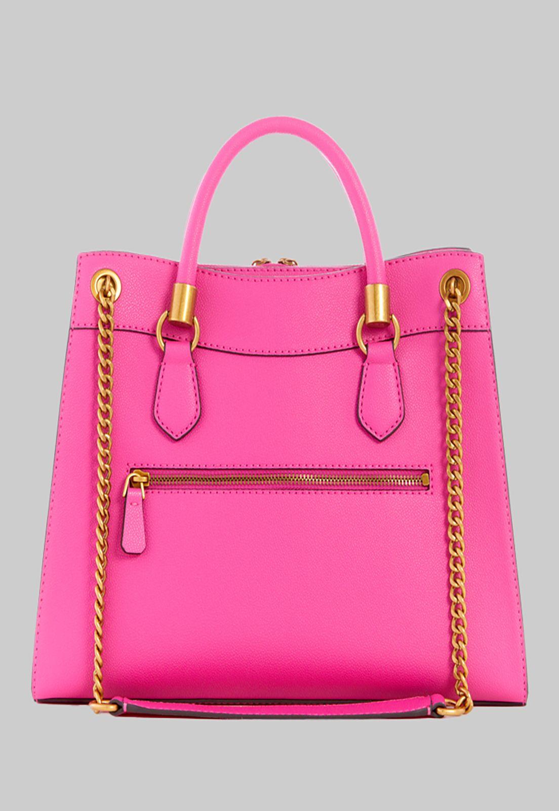 Cartera Guess Nell Girlfriend Satchel Fuc Rosado-2