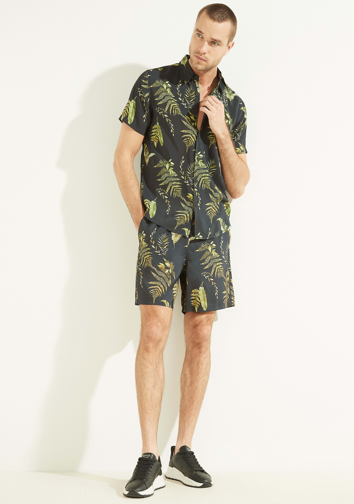 Camisa Guess Ss Sandwash Pheonix Palm P9LM NEGRO-0