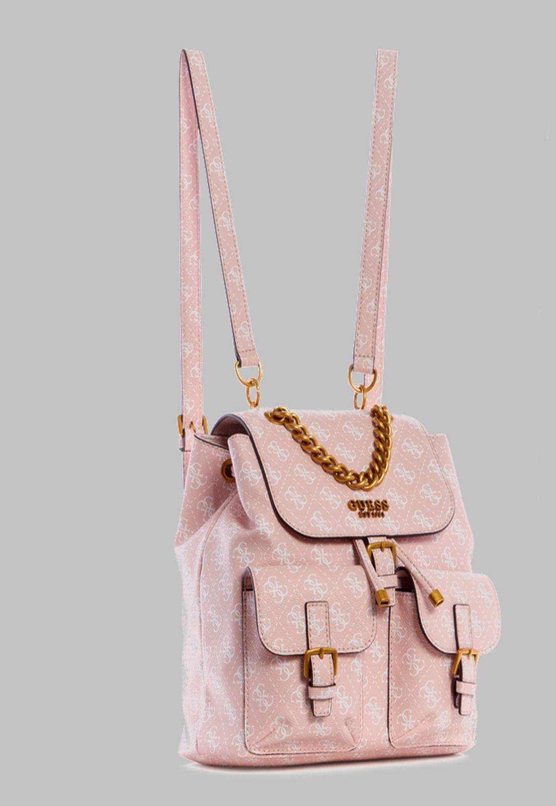 Mochila Guess No Limit Flap Backpack Pio Rosado-1