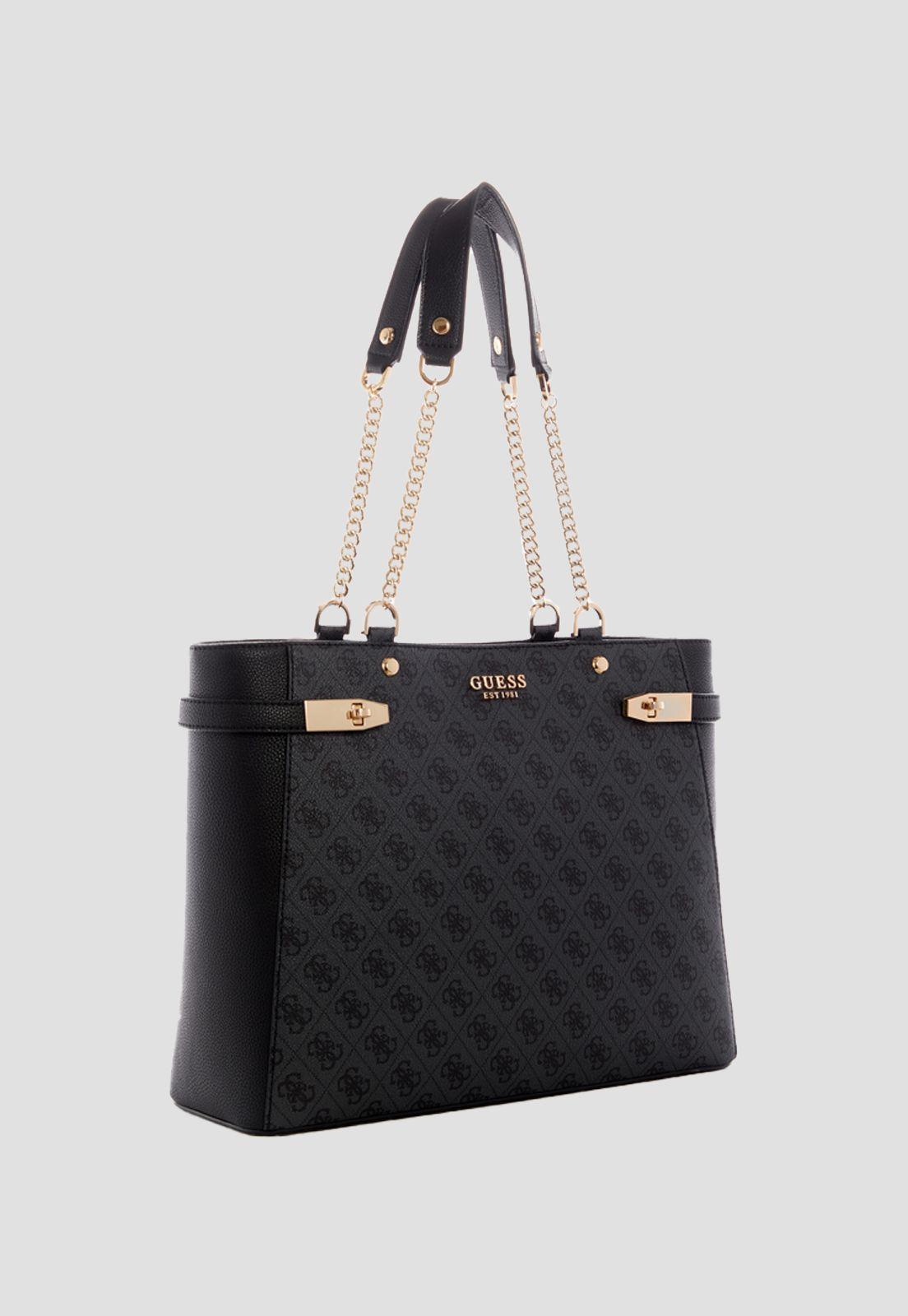 Cartera Zadie Logo Girlfriend Tote Clo Negro Guess-1